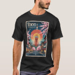 Tokyo Japan Illustration Travel Art Vintage T-Shirt<br><div class="desc">Tokyo retro vector travel design. Tokyo,  the vibrant capital of Japan,  blends cutting-edge innovation with deep-rooted tradition,  offering everything from historic temples and bustling markets to towering skyscrapers and electric nightlife.</div>