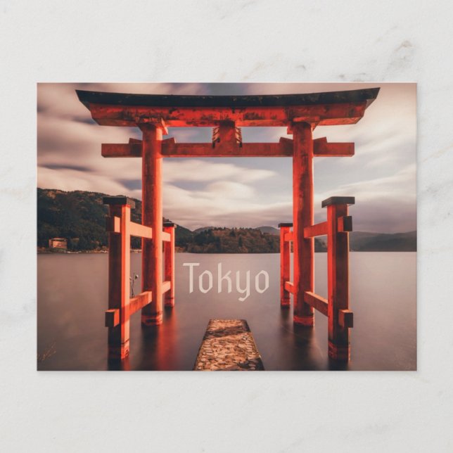 Tokyo Japan Lake Mountains Postcard (Front)