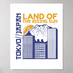 Tokyo Japan Land of the Rising Sun CityscapeDesign Poster
