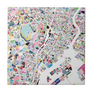 Tokyo Japan Map Ceramic Tile