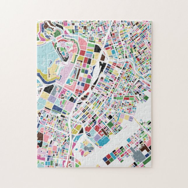 Tokyo Japan Map Jigsaw Puzzle (Vertical)
