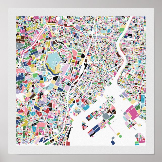 Tokyo Japan Map Poster (Front)