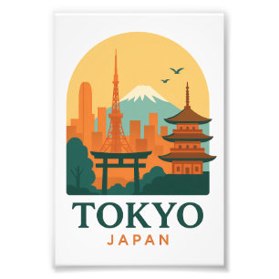 Tokyo Japan Minimalist Travel Souvenir Photo Print