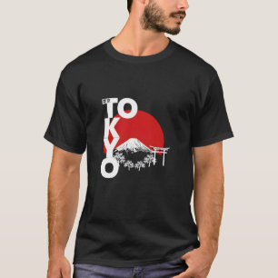 Tokyo Japan Mount Fuji Torii Gate Aesthetic T-Shirt