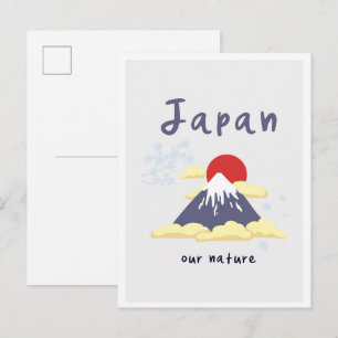 Tokyo Japan Mountain Vintage Travel Postcard