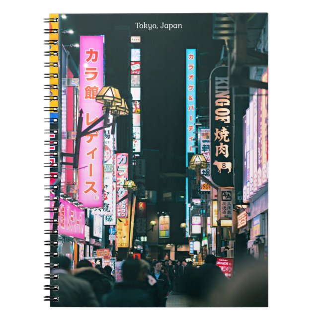 Tokyo, Japan night life photograph Notebook (Front)