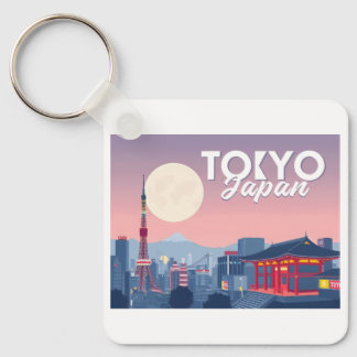 Tokyo Japan Pastel Travel Design Key Ring