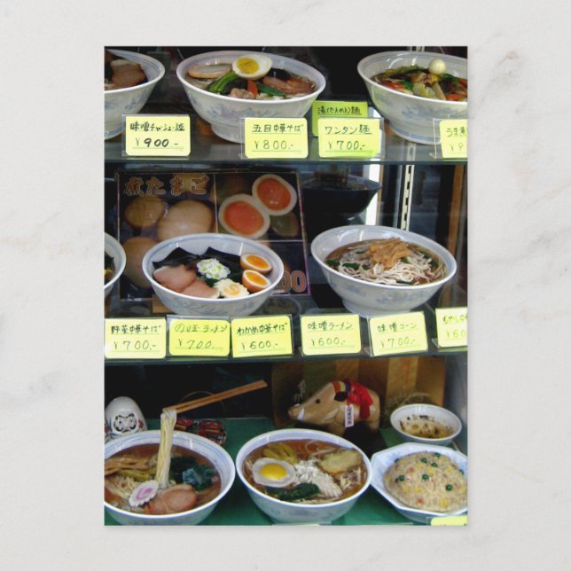 Tokyo Japan Ramen Noodle Bowls Photo Postcard (Front)