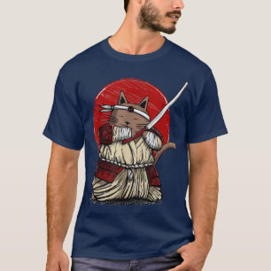 Tokyo Japan Samurai Kawaii Japanese Cat T-Shirt