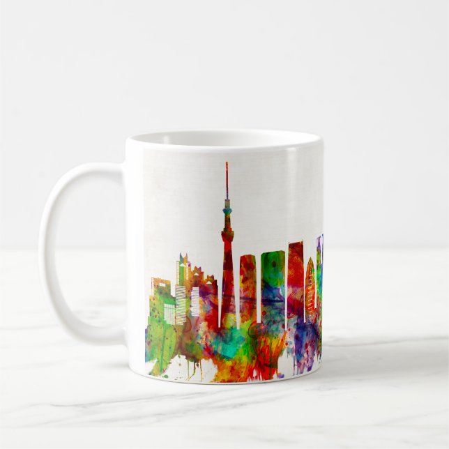 Tokyo Japan Skyline Coffee Mug (Left)