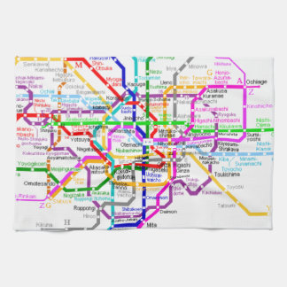 Tokyo Japan Subway Map Tea Towel