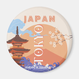 Tokyo Japan Travel Art Magnet