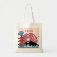 Tokyo Japan Travel Art, Retro Travel Art