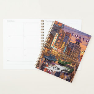Tokyo Japan Travel Art Vintage Personalise Planner