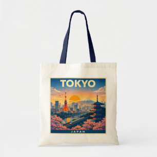 Tokyo Japan Travel Poster Tote Bag