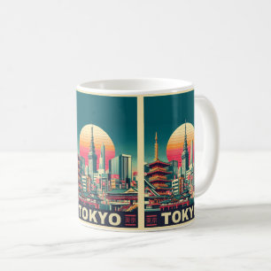 Tokyo Japan travel RETRO magnitic card gifts  Coffee Mug