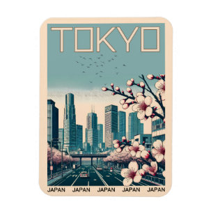 Tokyo Japan travel vintage gifts Magnet