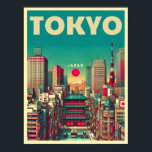 Tokyo Japan travel vintage gifts  Poster<br><div class="desc">"Tokyo"
"Japan"
"Japanese culture"
"Cherry blossoms"
"Mt Fuji"
"Sumo wrestling"
"Harajuku fashion"
"Shibuya crossing"
"Tokyo skyline"
"Ramen"</div>