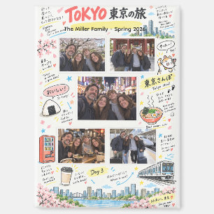 Tokyo Japan Trip 5 Photo Collage Travel Zine Memor Magnet