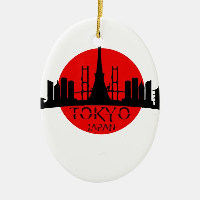 Tokyo Landmark Ceramic Tree Decoration (Front)