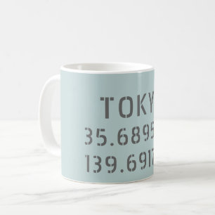 Tokyo Latitude & Longitude Coffee Mug