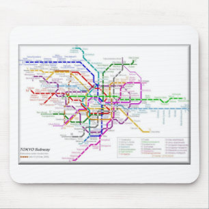 Tokyo Metro Map Mouse Pad