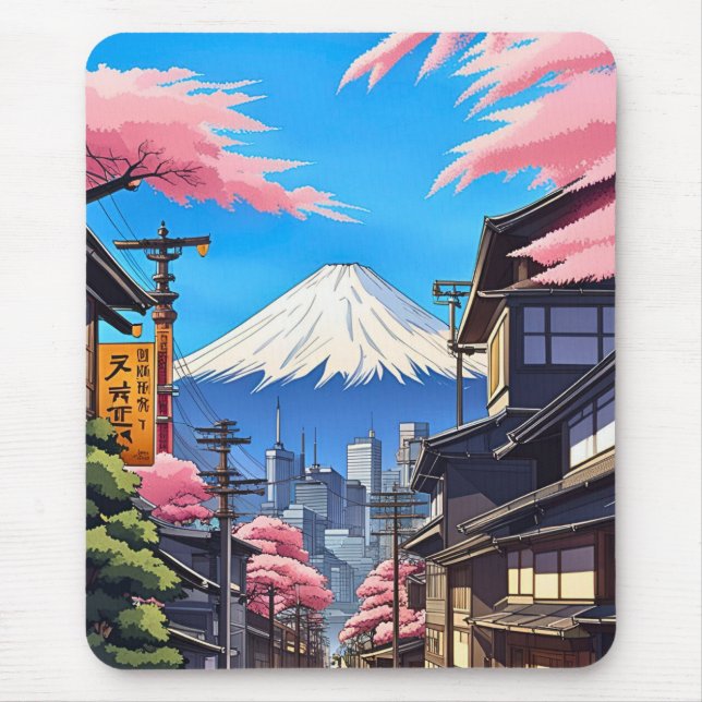 Tokyo Mt Fuji  Mouse Pad (Front)