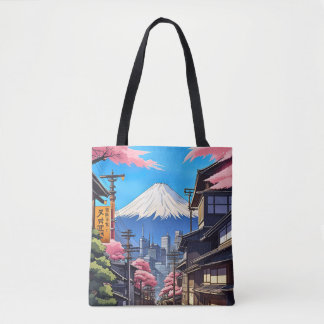 Tokyo Mt Fuji Tote Bag