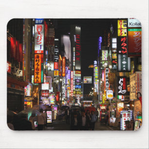 Tokyo neons by night Japan Mouse Pad