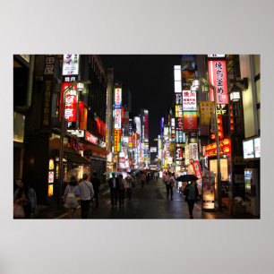 Tokyo neons by night poster