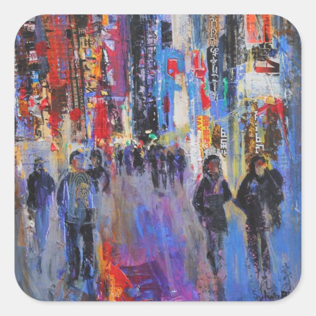 Tokyo Night Square Sticker (Front)