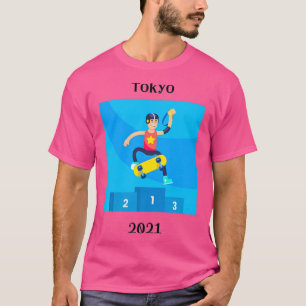 Tokyo Olypmics 2021 Skateboarding Sports T-Shirt