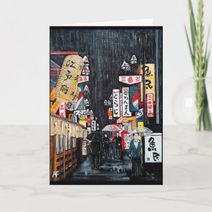 Tokyo Rain Painting by Alfred Fox Card