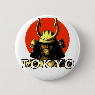 Tokyo Samurai Japan 6 Cm Round Badge