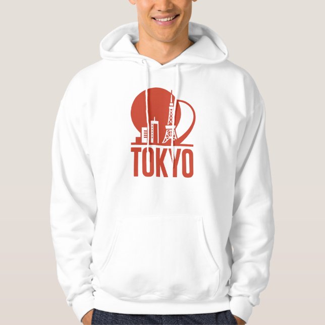 Tokyo Skyline Circle Design Hoodie (Front)