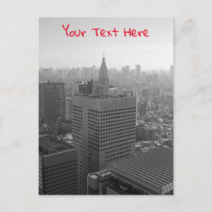Tokyo skyline, Japan. Customisable Postcard
