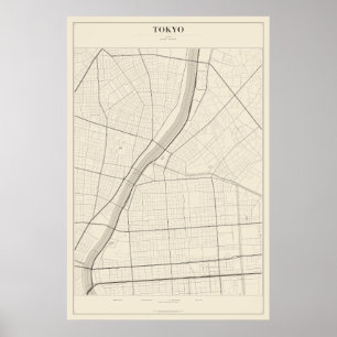 Tokyo Street Map Poster