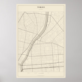 Tokyo Street Map Poster