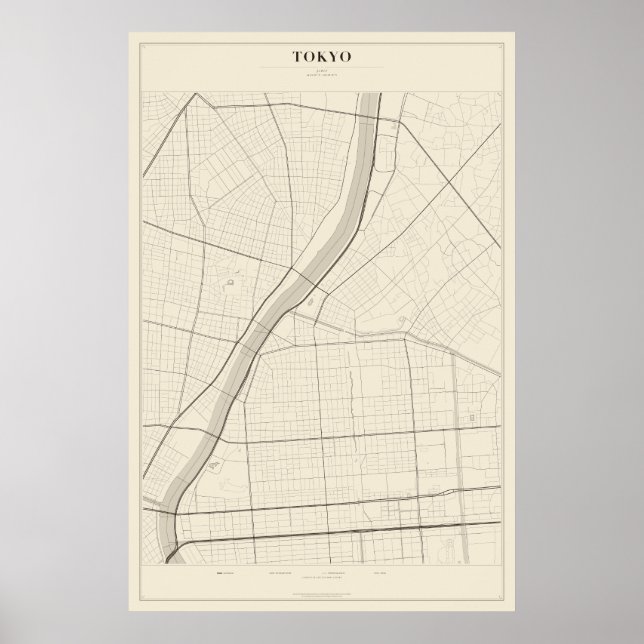 Tokyo Street Map Poster (Front)