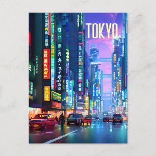 Tokyo Streets At Night  Postcard