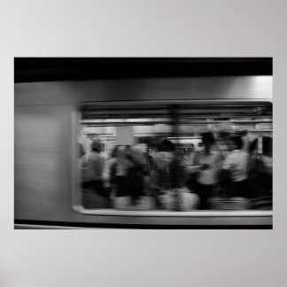Tokyo Subway - Black and White Photography Poster