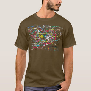 Tokyo Subway Map -  Map of the Tokyo Subway System T-Shirt