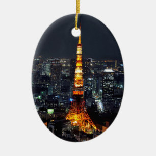 Tokyo Tower by Night Ornament