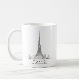 Tokyo Tower Minimalist City Illustration Coffee Mug