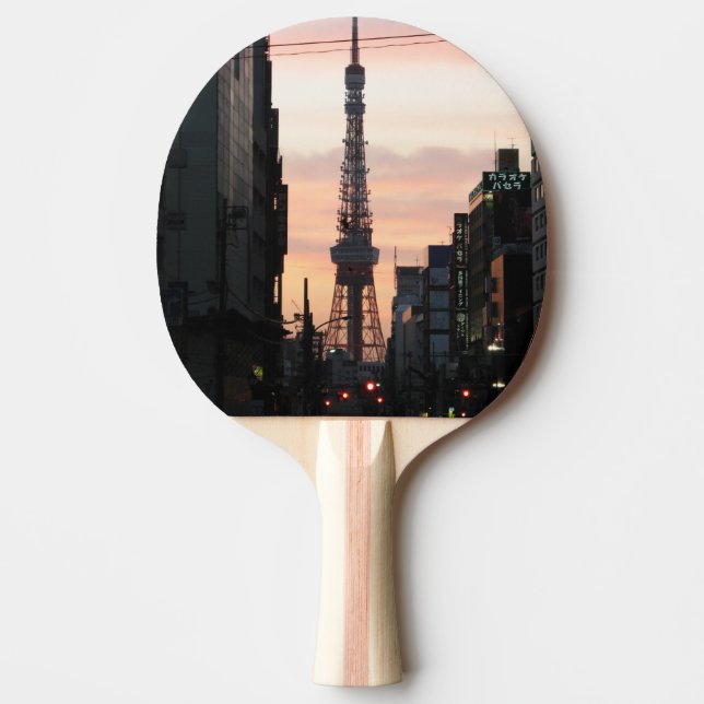 Tokyo Tower Sunrise 東京タワー日の出 Ping Pong Paddle (Front)