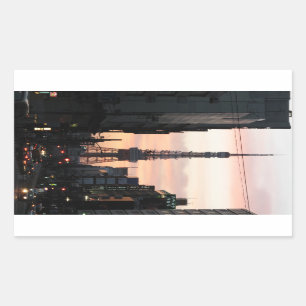 Tokyo Tower Sunrise 東京タワー日の出 Rectangular Sticker