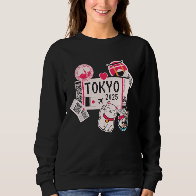 Tokyo Urlaub Flugticket Tokyo 2025 Sweatshirt (Front)