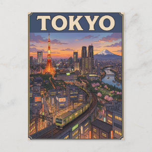 Tokyo Vintage Anime Travel Postcard