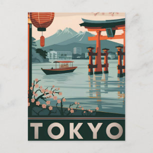 Tokyo vintage postcard
