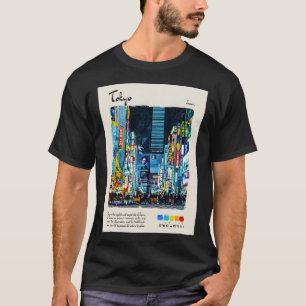 Tokyo Watercolour Travel  T-Shirt